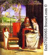 1849 Oil On Canvas Tate Gallery Art Print - The Girlhood Of Mary Virgin