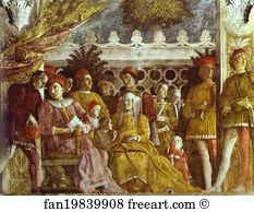 Camera Degli Sposi Bridal Chamber Art Print - The Gonzaga Family And Retinue