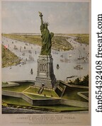 Great Art Print - The Great Bartholdi Statue - Liberty Enlightening The World