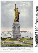 Person Art Print - The Great Bartholdi Statue, Liberty Enlightening The World: The Gift Of France To The American People.