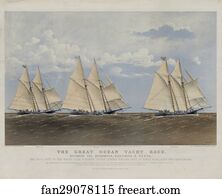 Race Art Print - The Great Ocean Yacht Race Between Henrietta, Fleetwing & Vesta
