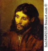 1655 Oil On Panel Art Print - The Head Of Christ