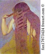 Henri Edmond Cross Delacroix Art Print - The Head Of Hair