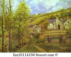 The Hermitage At Pontoise Art Print - The Hermitage At Pontoise