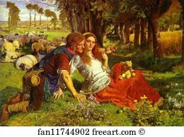 Hunting Art Print - The Hireling Shepherd