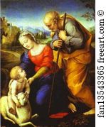 1507 Art Print - The Holy Family With A Lamb