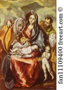 Holy Family With St Anne Art Print - The Holy Family With St. Anne And The Young St. John The Baptist