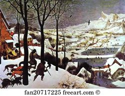 Elderly Art Print - The Hunters In The Snow (January)
