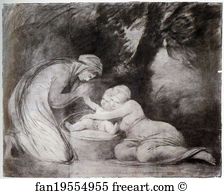 Nurse Art Print - The Infant Shakespeare Nursed By Tragedy And Comedy