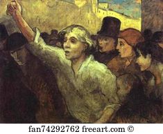 Honoré Daumier Art Print - The Insurrection