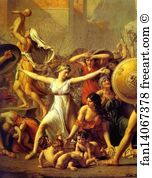 Intervention Art Print - The Intervention Of The Sabine Women. Detail