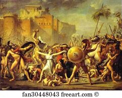 Intervention Art Print - The Intervention Of The Sabine Women