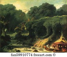 Calouste Art Print - The Isle Of Love, Also Called La Fête À Rambouillet