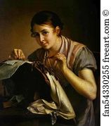1823 Oil On Canvas The Tretyakov Gallery Art Print - The Lace-Maker