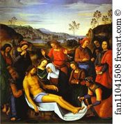 Oil On Wood Palazzo Pitti Art Print - The Lamentation Over The Dead Christ