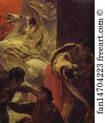 The Last Day Of Pompeii Detail Art Print - The Last Day Of Pompeii. Detail