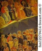 The Last Judgement Detail The Blessed Art Print - The Last Judgement. Detail: The Blessed