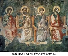 Judgment Art Print - The Last Judgment. Seated Apostles. Detail