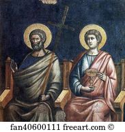 The Last Judgment Seated Apostles Detail Art Print - The Last Judgment. Seated Apostles. Detail