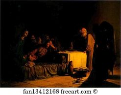 1863 Oil On Canvas The Russian Museum Art Print - The Last Supper