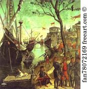 The Legend Of St Ursula Arrival In Cologne Art Print - The Legend Of St. Ursula: Arrival In Cologne