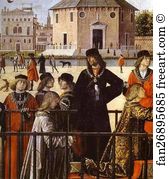 Legend Art Print - The Legend Of St. Ursula: The Arrival Of The English Ambassadors. Detail
