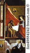 Arrival Art Print - The Legend Of St. Ursula: The Arrival Of The English Ambassadors. Detail