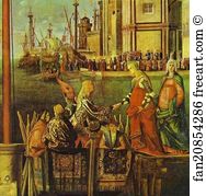 Departure Art Print - The Legend Of St. Ursula: The Meeting Of The Betrothed And The Departure For The Pilgrimage. Detail