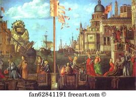 The Departure Detail Art Print - The Legend Of St. Ursula: The Meeting Of The Betrothed And The Departure For The Pilgrimage. Detail