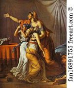Lictors Art Print - The Lictors Returning To Brutus The Bodies Of His Sons. Detail