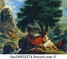 The Lion Hunt Art Print - The Lion Hunt In Marocco