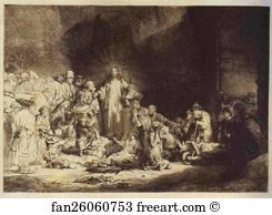 Bee Art Print - The Little Children Being Brought To Jesus ("the 100 Guilder Print")