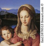And The Infant St John The Baptist Art Print - The Madonna And Child With St. Elisabeth And The Infant St. John The Baptist. Detail
