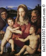 And The Infant St John The Baptist Art Print - The Madonna And Child With St. Elisabeth And The Infant St. John The Baptist