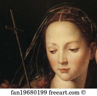 Madonna And Child Detail Art Print - The Madonna And Child With The Infant St. John The Baptist. Detail