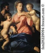 Infant Art Print - The Madonna And Child With The Infant St. John The Baptist