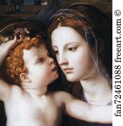 And The Infant St John The Baptist Detail Art Print - The Madonna And Child With The Infant St. John The Baptist And A Saint. Detail