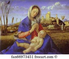 The Madonna Of The Meadow Art Print - The Madonna Of The Meadow