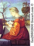 Reading Art Print - The Madonna Reading