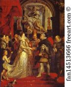Peter Paul Rubens Art Print - The Marriage Of Marie De' Medici