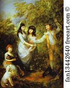 1787 Art Print - The Marsham Children