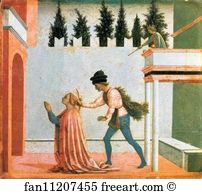 Domenico Veneziano Art Print - The Martyrdom Of St. Lucy