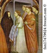 Gate Art Print - The Meeting At The Golden Gate. Detail