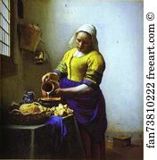 Jan Vermeer Art Print - The Milkmaid