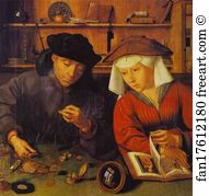 Quentin Massys Art Print - The Moneylender And His Wife
