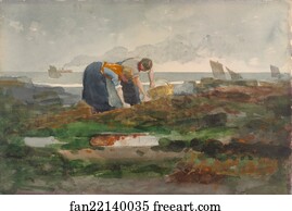 Gathering Art Print - The Mussel Gatherers