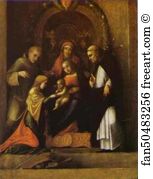 Marriage Art Print - The Mystic Marriage Of St. Catherine