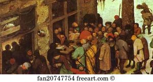 The Numbering At Bethlehem Detail Art Print - The Numbering At Bethlehem. Detail