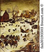 The Numbering At Bethlehem Detail Art Print - The Numbering At Bethlehem. Detail