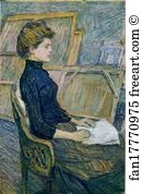 Model Art Print - The Painter's Model Hélène Vary In The Studio